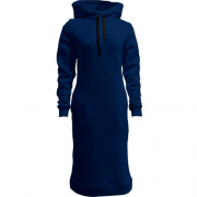 Женская темно-синяя толстовка-платье "ALLAZY"