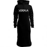 Женская толстовка-платье Vodka connecting people 2