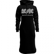Женская толстовка-платье AC/DC Black in Black