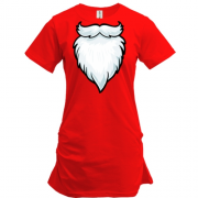 Удлиненная футболка с бородой Санты