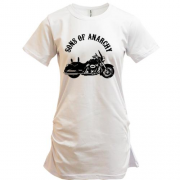 Подовжена футболка Sons of Anarchy з мотоциклом