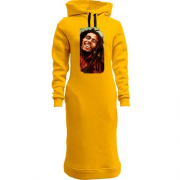 Женская толстовка-платье с улыбающимся Bob Marley
