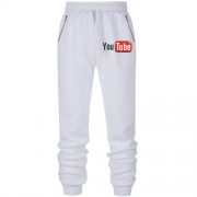 Штаны на флисе  с логотипом YouTube
