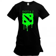 Подовжена футболка кислотний лого DOTA 2