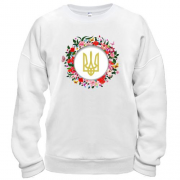 Свитшот с венком и гербом Украины