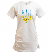 Подовжена футболка з тризубом із соняшників