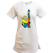 Подовжена футболка Миньен з ракетою