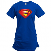 Подовжена футболка з лого Супермэна