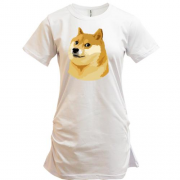 Подовжена футболка з мемом wow doge