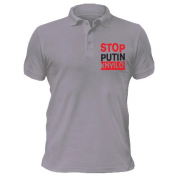 Футболка поло Stop Putin - kh*lo
