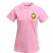 Жіноча футболка-поло зелене яблуко