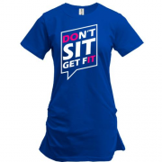 Подовжена футболка Dont sit get fit