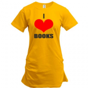 Подовжена футболка I love books
