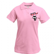 Жіноча футболка-поло з написом "Руслана любимка"
