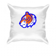Подушка с оранжево-синим силуэтом тигра