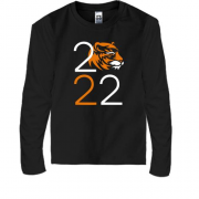 Детская футболка с длинным рукавом 2022 (с силуэтом тигра)
