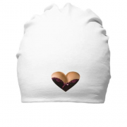 Бавовняна шапка з вирізом у вигляді серця