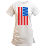 Подовжена футболка з американським прапором