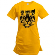 Подовжена футболка з тигром (контур)