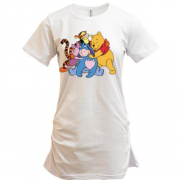 Подовжена футболка з героями мультфільму Вінні Пух