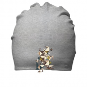 Хлопковая шапка с треугольной абстракцией