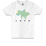 Детская футболка Love Ukraine (Карта)