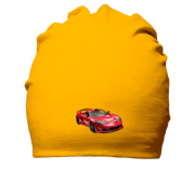 Хлопковая шапка с красным автомобилем