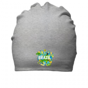 Хлопковая шапка с бразильским колоритом и надписью "brazil"