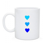 Чашка с голубыми сердечками