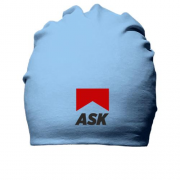 Хлопковая шапка с надписью "ASK"
