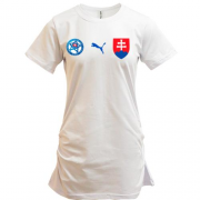 Подовжена футболка Збірна Словаччини з футболу