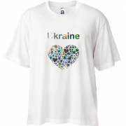 Футболка Oversize Ukraine - серце (голограма) (голограма)