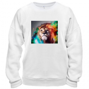 Свитшот с разноцветным львом