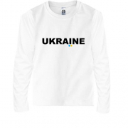 Дитяча футболка з довгим рукавом Ukraine (напис)