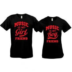 Парні футболки Music is my boyfriend-girlfriend