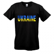 Футболка Ukraine (желто-синяя надпись)