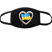 Маска Флаг Украины в стилизованном сердце