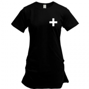 Подовжена футболка з хрестом - розпізнавальним знаком ЗСУ (міні)