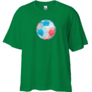 Футболка Oversize со стеклянным футбольным мячом