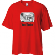 Футболка Oversize з діамантовим логотипом YouTube