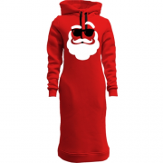 Женская толстовка-платье с Сантой в темных очках (Cool Santa)