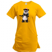Подовжена футболка Панда-турист