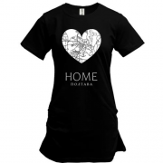 Подовжена футболка з серцем "Home Полтава"