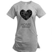 Подовжена футболка з серцем "Home Маріуполь"