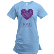 Подовжена футболка з серцем "Home Житомир"