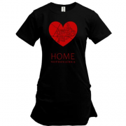 Подовжена футболка з серцем "Home Чорнобаївка"