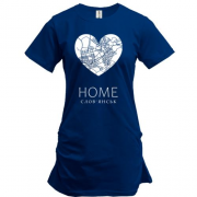 Подовжена футболка з серцем "Home Слов'янськ"
