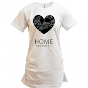 Подовжена футболка з серцем "Home Кривий Ріг"