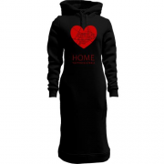 Женская толстовка-платье с сердцем "Home Чернобаевка"