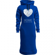 Женская толстовка-платье с сердцем "Home Краматорск"